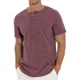 thumbnail image 2 of Playera Henley Casual Retro Manga Corta Para Hombre Algodón, 2 of 6