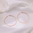 thumbnail image 3 of Flattened Gold Hoop Earrings for Women, 14K Gold Plated Hoops ,Hypoallergenic Lightweight Earring, 3 of 6