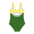 thumbnail image 5 of GYRATEDREAM Kid Girls One Piece Swimsuit Children Color Block Adjustable Straps Beach Bathing Suit Backless Swimwear for 5-12 Years, 5 of 5