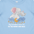 thumbnail image 4 of Inktastic My Grandma Loves Me to the Moon and Back Elephant Family Boys or Girls Baby T-Shirt, 4 of 5