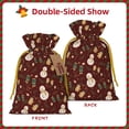 thumbnail image 3 of XMXT Christmas Drawstring Gift Bags, Cartoon Snowman Gloves Pattern Wrapping Sacks Candy Packing Bag Party Decorations Favor Bags, S, 3 of 8