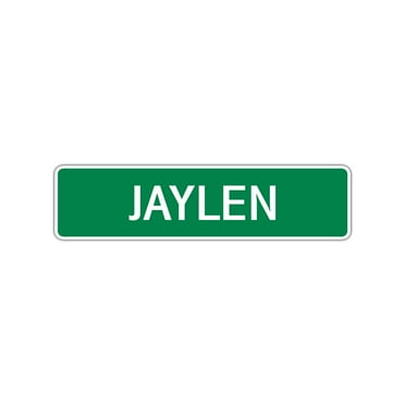Jaylen oys Children Name Letter Printed Plaque Decoration Label Indoor Outdoor Wall Novelty Aluminum Sign 4"x13.5"