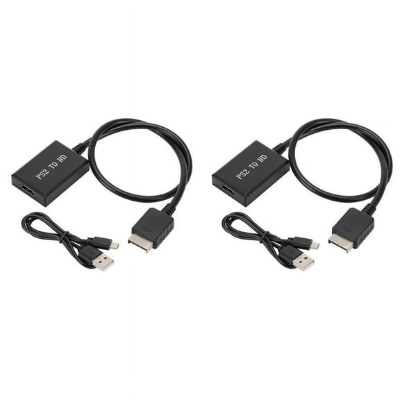 2X for PS2 to HD Audio Video Converter Adapter 1080P Support for PS1/2/3 Display Modes for HDTV PC Full HD Cable Adapter