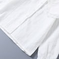 thumbnail image 6 of SERTG Big Girls Stand Collar Blouse Shirt Long Sleeve Fall Winter Lightweight Fashion Solid Color Refined Top for Children 3-15 Years(White,12 Years), 6 of 7