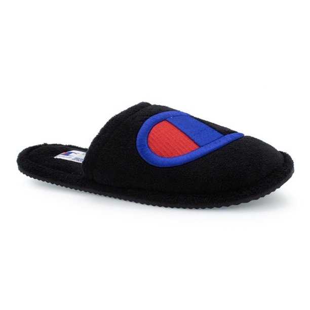 Champion Men's Sleepover Slippers 9 BLACK