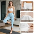 thumbnail image 7 of SCRAWLGOD Fish Conch Seashell Blue Women's Capri Leggings with Pockets High Waist Tummy Control Crop 3/4 Leggings Slim Breathable Stretch Athletic Cropped Tights, XS, 7 of 7
