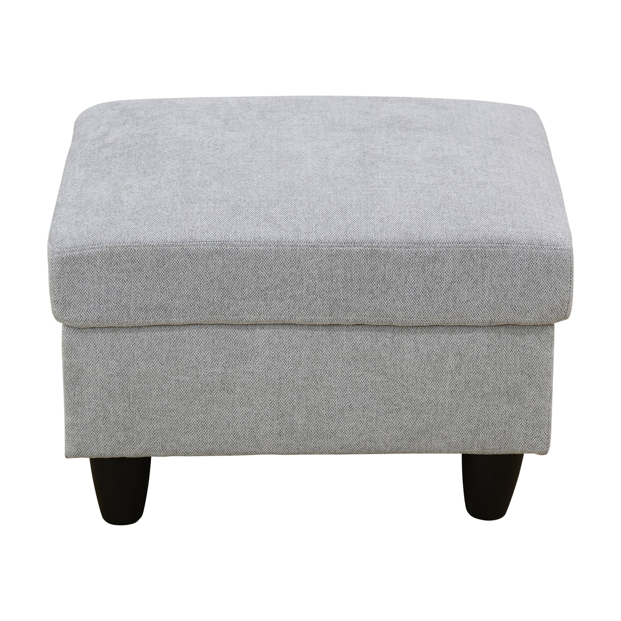 Aukfa Modular Sectional Couch Set - Square Sofa Ottoman- Flannel - Gray
