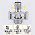 thumbnail image 2 of 40 Degree Adjustable Faucet Angled Curved Foot Wall Mounted Faucet Tap Adapter, 2 of 10