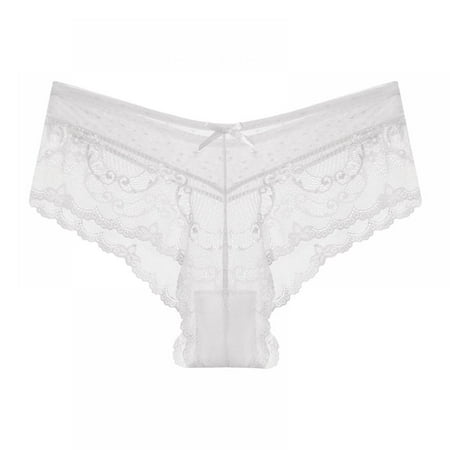 

Monfince Ladies Lace Ladies Panties Y-line Lace Narrow Crotch Panties Sheer Lace Panties