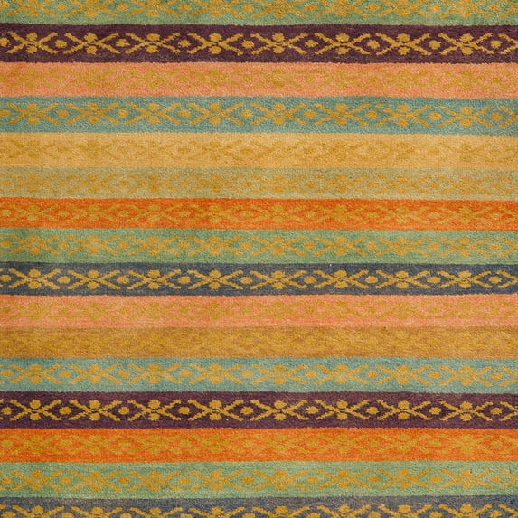 Ahgly Company Machine Washable Indoor Square Abstract Red Fox Red Area Rugs, 6' Square