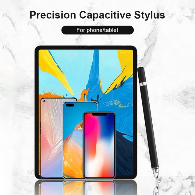 WK3006 Bolígrafo de disco capacitivo 2 en 1 Stylus para pantalla táctil (negro)