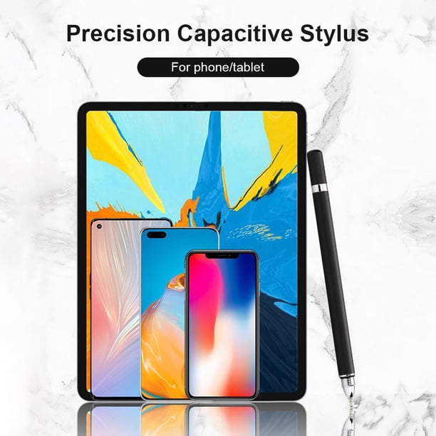 WK3006 Bolígrafo de disco capacitivo 2 en 1 Stylus para pantalla táctil (negro)