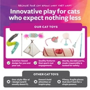 SmartyKat Crackle Chute Collapsible Tunnel Cat Toy with Crinkle Sound & Peek-A-Boo Window