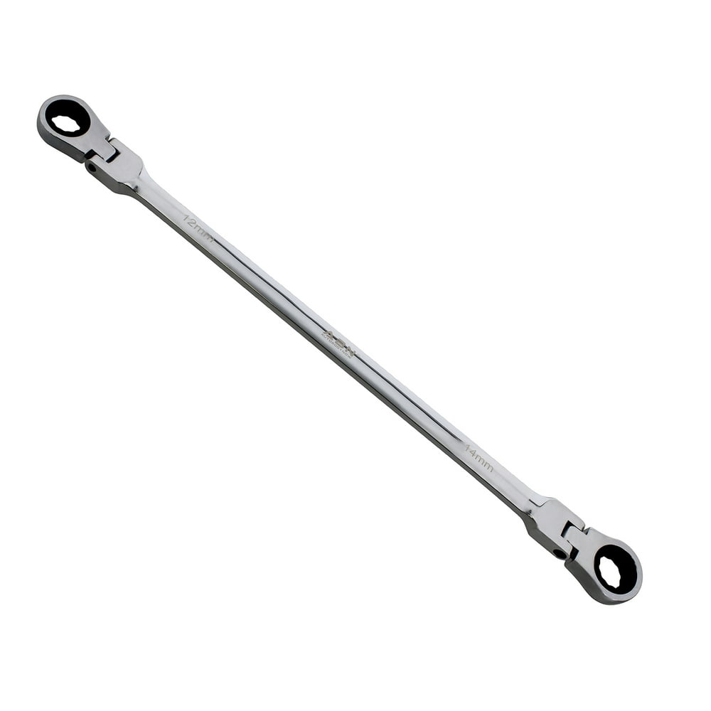 ABN Metric 12mm x 14mm Extra Long Flex Head Double Box End Ratcheting