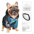 thumbnail image 3 of Fotbe 3D Realistic Shark Sudadera con Estampado para Perros Pequeños – Suéter con Capucha para Mascotas, Tela Suave de Forro Polar con Bolsillo-Medium, 3 of 7