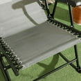 thumbnail image 4 of YYAo Rocking Bistro Chairs, Outdoor Rocker Chairs,Outdoor Rocking Chair Set of 2, Patio Folding Lawn Rocker Set with Headrests, Gray, 4 of 11