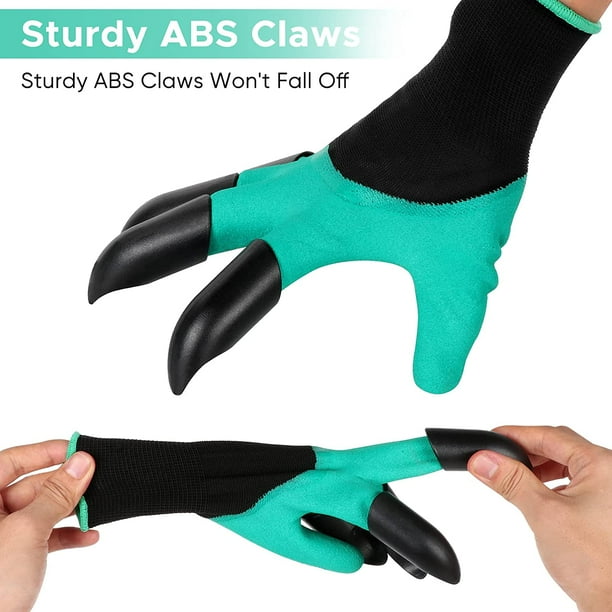 Guantes de jardín, guantes de jardinería con garras, 1 par de guantes de jardinería para hombres y mujeres, guantes de trabajo, guantes Garden Genie para cavar y plantar (ambos guantes tienen garras) oso de fresa Electrónica