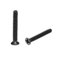 thumbnail image 4 of Uxcell M2 x 16mm/0.63"  Flat Head Screws Fastener Black Zinc Plated 150 Pack, 4 of 5