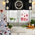 thumbnail image 5 of Black Daisy Bees Curtain Valances for Windows, Kitchen Valance Window Treatments Panel 2 Pack, Spring Farmhouse Honey Floral Rings Rod Pocket Short Curtains for Bathroom Bedroom 42 x 12 Inch, 5 of 8