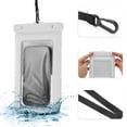 thumbnail image 3 of Unique Bargains 2 Pcs Full Stripe Mobile Waterproof Bag Gray Universal Waterproof Case Compatible for Phone 5.51"x9.06", 3 of 6