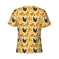 thumbnail image 6 of Vsdgher Funny Chicken Print Men's Dry Fit Mesh Athletic Shirts Moisture Wicking Tennis T-Shirt Tops, 6 of 9
