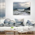 thumbnail image 3 of Designart Waves in Lerici Beach Italy - Seascape Throw Pillow - 18x18, 3 of 4