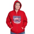 thumbnail image 4 of Chicago Cloud Gate Windy City Pride Unisex Fleece Graphic Zip Up Hoodie Brisco Brands 2X, 4 of 5