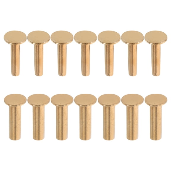 Hemoton 14 Pairs Copper Rivets For Knife Handle Fixing Diy Wooden Handle Repair Accessories Replacement Rivets Power Handle Rivets