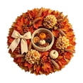 thumbnail image 2 of Fall Thanksgiving Wooden Wreath Sign Flat Printed Maple Pumpkin Harvest Wall Decor 11.8 Inch for Front Door Porch Window Mantel Indoor Outdoor, 2 of 6
