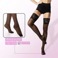 thumbnail image 6 of Thigh High Stockings with Silicone - 60D Sheer Lace Top Nylon Stay Up Pantyhose for Women, 6 of 6