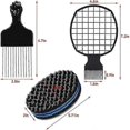 thumbnail image 2 of Hair Sponge Brush for Twists, 4 in 1 Afro Twist Comb Set, Afro Pick Comb., 2 of 5