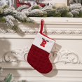 thumbnail image 2 of Décorations de Noël-Mini Bas avec Initiales Bas de Noël avec 26 Lettres Décorations de Noël Bas de Noël Rouges en Tricot Lettres Brodées, 2 of 4