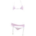 thumbnail image 3 of YOMORIO Anime Lencería Sexy Lindo Micro Bikini A Rayas Cosplay Conjunto De Sujetador Y Bragas, 3 of 4