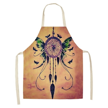

NIUREDLTD Wind Catcher Net Apron Art Spring Tropical Nature Theme Neutral Kitchen Apron Hanging Neck For Cooking Gardening Adult Apron