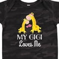thumbnail image 4 of Inktastic Gigi Loves Me Girls Giraffe Granddaughter Girls Baby Bodysuit, 4 of 5