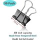 thumbnail image 1 of Binder Clips, Small Binder Clips, 50 Pack, 0.75 Inch, Black, Small Clips, Paper Binder Clips,small Size,small Paper Clips, 1 of 5