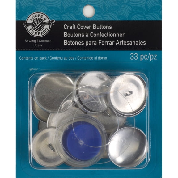 12 Pack: Craft Cover Button Kit by Loops & Threads