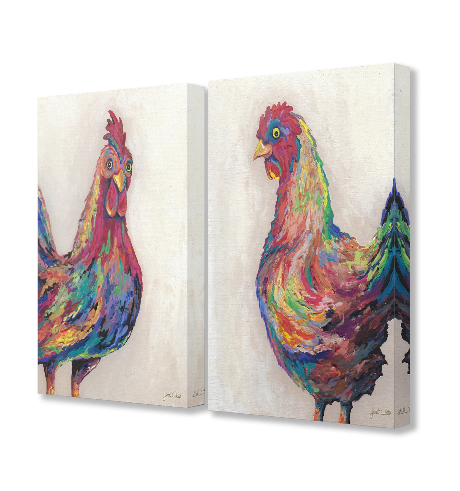 Rooster II Canvas Wall Art Print Rooster Home Decor 