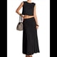 thumbnail image 1 of Vestido Maxi Plisado Fluido para Mujer, Vestido Maxi de Cintura Alta, Vestido Maxi de Fantasía Negro M, 1 of 8