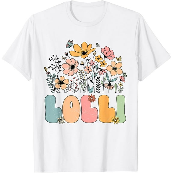 Wildflower Lolli tshirt for Grandma Grandmother Announcement T-ShirtMen and women, White T-shirt, size: Extra large