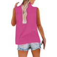 thumbnail image 4 of Summer Tops for Women 2026 Trendy Sleeveless Cotton Linen Shirt Casual Button v Neck Tunic Blouses Outfits, 4 of 7