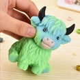 thumbnail image 2 of Sulaicai Highland Cow Squishies, Slow Rising Sensory Fidget Stress Ball for Anxiety Relief, Easter Basket Stuffer Party Favor Gift for Cow Lovers (Green), 2 of 9