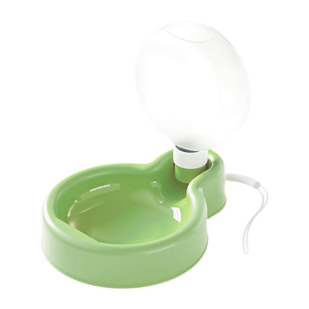 2 vasos de agua para mascotas de 500 ml, gran capacidad, a prueba de fugas, dispensador de bebidas para perros. Verde