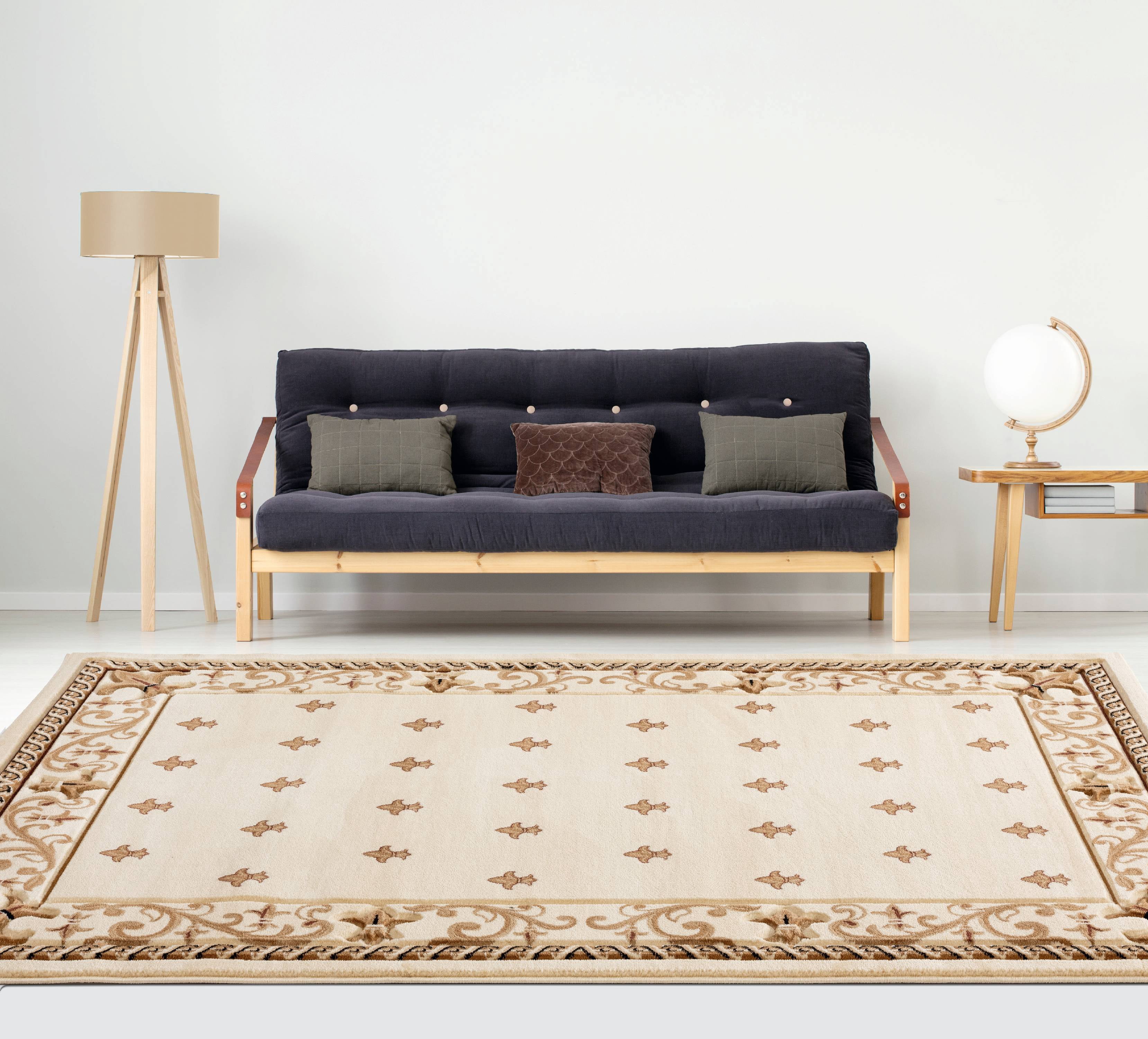 United Weavers Drachma Vesta Transitional Border Area Rug, Beige, 7'10" x 7'10"