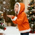 thumbnail image 6 of Kids Girls Hoodie Orange Hoodie Long Sleeve Pullover Tops Winter Clothes Girls Size 8-9 Years Clothes, 6 of 9