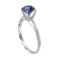 thumbnail image 2 of White Gold with Genuine Blue Diamond Solitaire Ring, 2 of 5