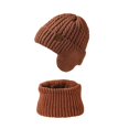 thumbnail image 3 of Winter Unisex Knitted Hat Scarf Set Warm Lined Ear Cold Weather Accessories, 3 of 3