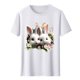 thumbnail image 5 of Tops de Cuello Alto para las Mujeres Amante Impreso Camiseta Cuello Redondo Manga Corta, Poliéster Spandex, 5 of 7