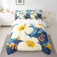 thumbnail image 2 of Homewish Vibrant Groovy Floral Bedding Comforter Set 7pcs, Cartoon Rustic Botanical Queen Bedding Sets, Retro Watercolor Reversible Queen Sheet Sets, Breathable Home Decor, 2 of 7