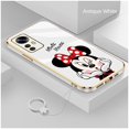 thumbnail image 3 of Xiaomi Redmi Note 12s A2 12 Pro 5G + Plus 4G Brillante Lindo Minnie Mouse Casing Square Edges Plating Back TPU Funda Blanda, 3 of 4